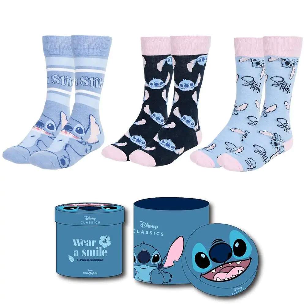 Disney Stitch paket 3 para čarapa za odrasle fotografija proizvoda