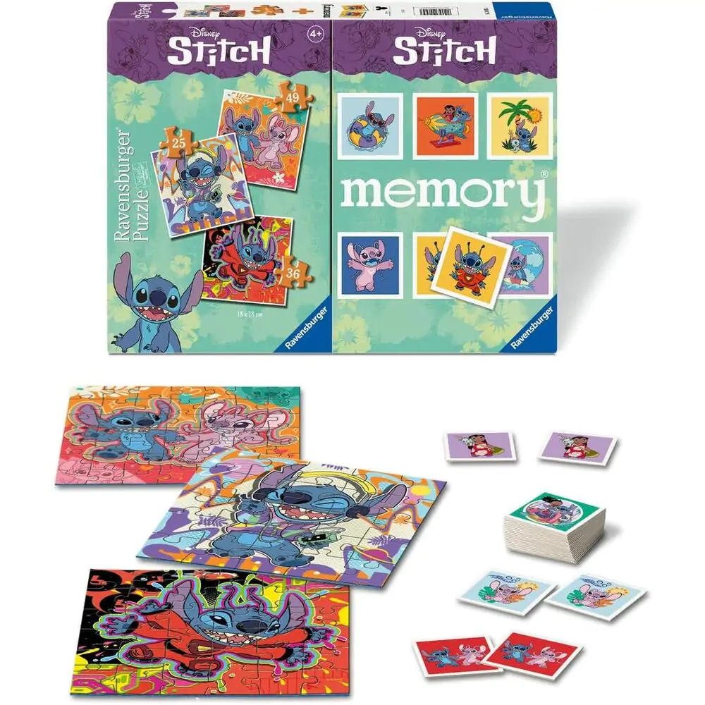 Disney Stitch 3 puzzle i memory multipack fotografija proizvoda