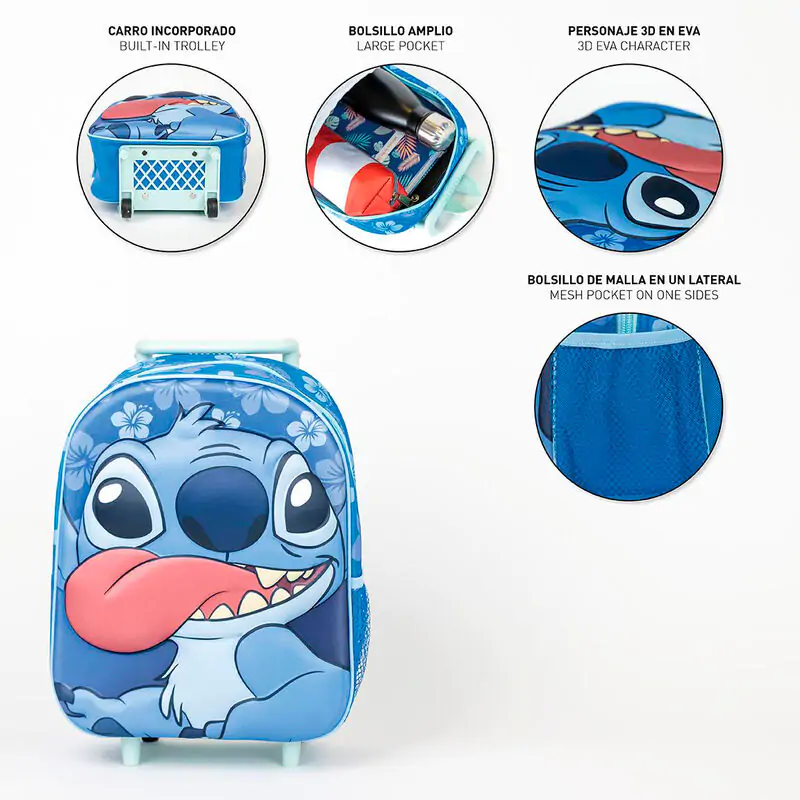 Disney Stitch 3D ruksak s kotačima 31cm fotografija proizvoda