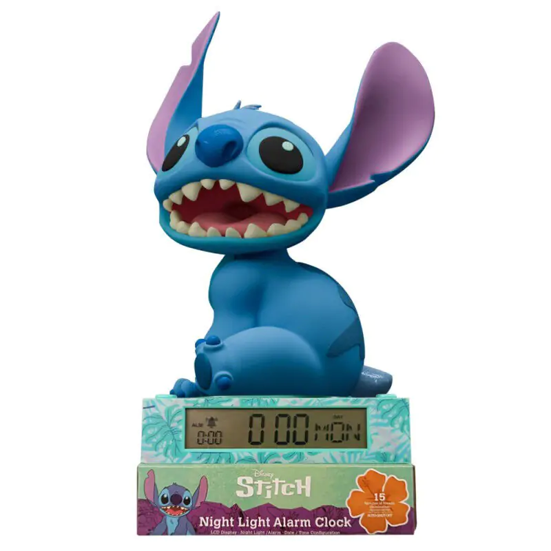 Disney Stitch 3D lampa s budilicom fotografija proizvoda