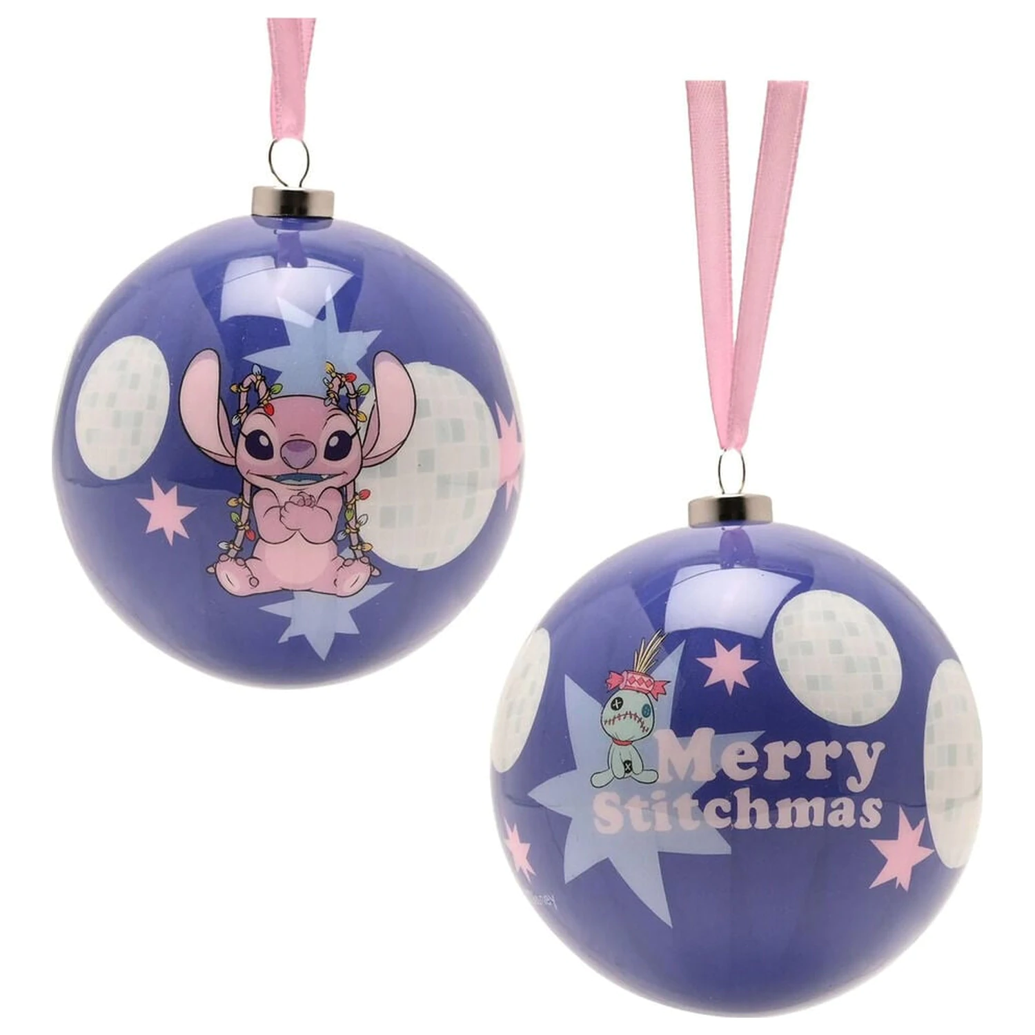 Disney Stitch set od 4 božićne kuglice fotografija proizvoda