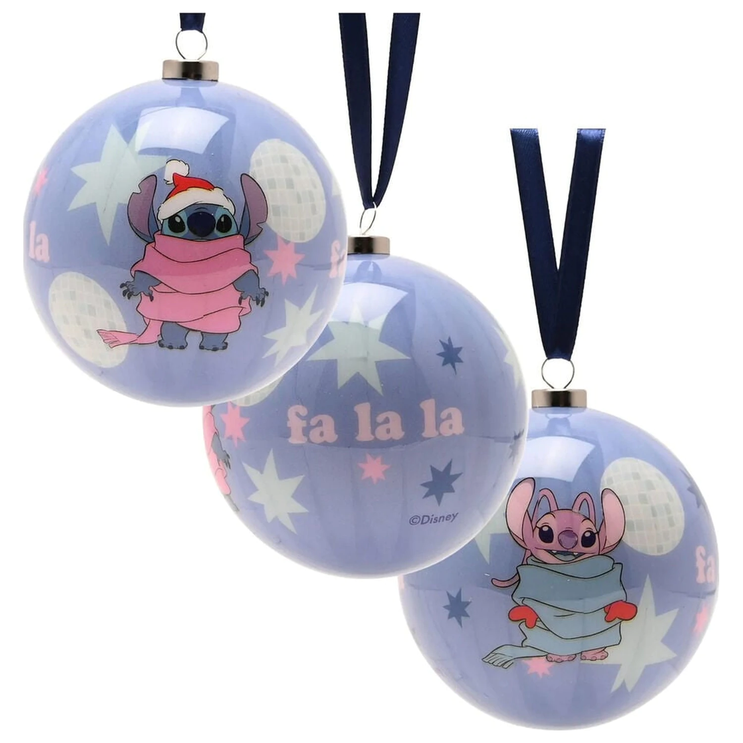 Disney Stitch set od 4 božićne kuglice fotografija proizvoda