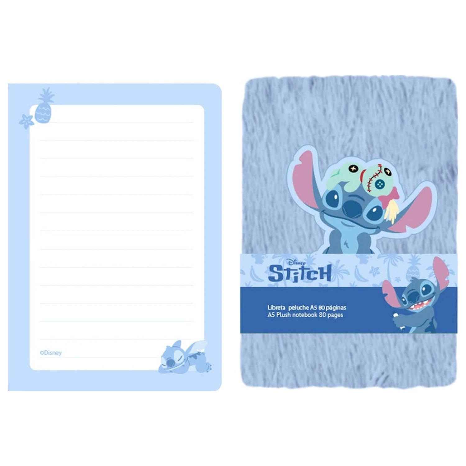 Disney Stitch A5 plišana bilježnica fotografija proizvoda