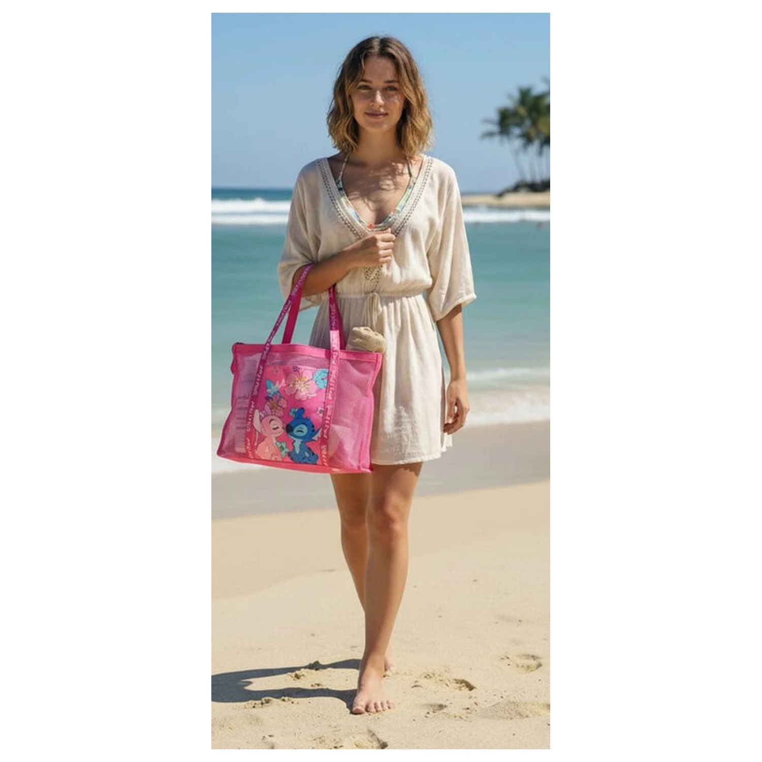Disney Stitch & Angel mrežasta torba za plažu fotografija proizvoda