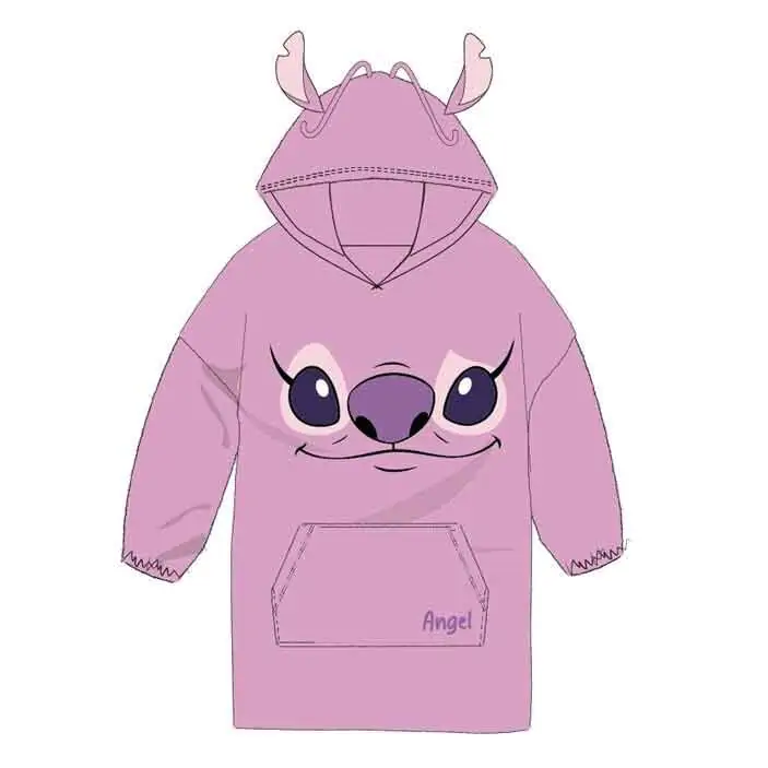 Disney Stitch Angel preveliki gornji dio trenirke kaput odrasli koraljni fotografija proizvoda