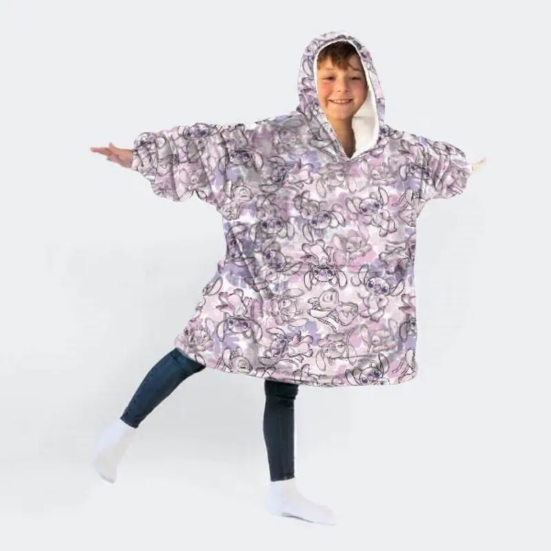 Disney Stitch Angel oversize sweatshirt kaput za djecu koraljni fotografija proizvoda