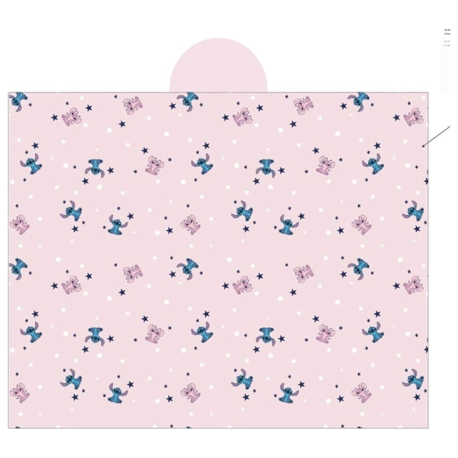 Disney Stitch & Angel "Pink" Dekica s kapuljačom 120x150cm fotografija proizvoda
