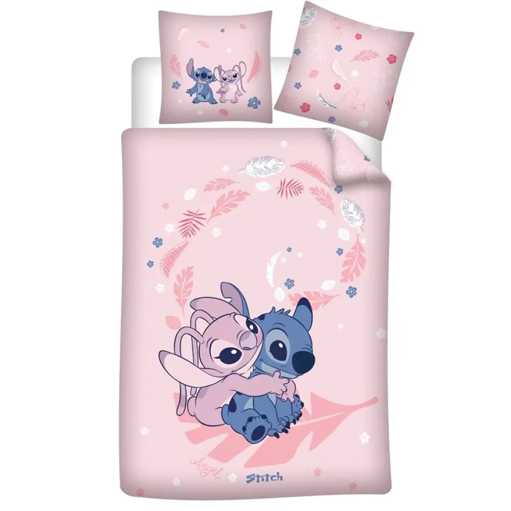 Disney Stitch & Angel policotton posteljina prekrivač za krevet 90cm fotografija proizvoda