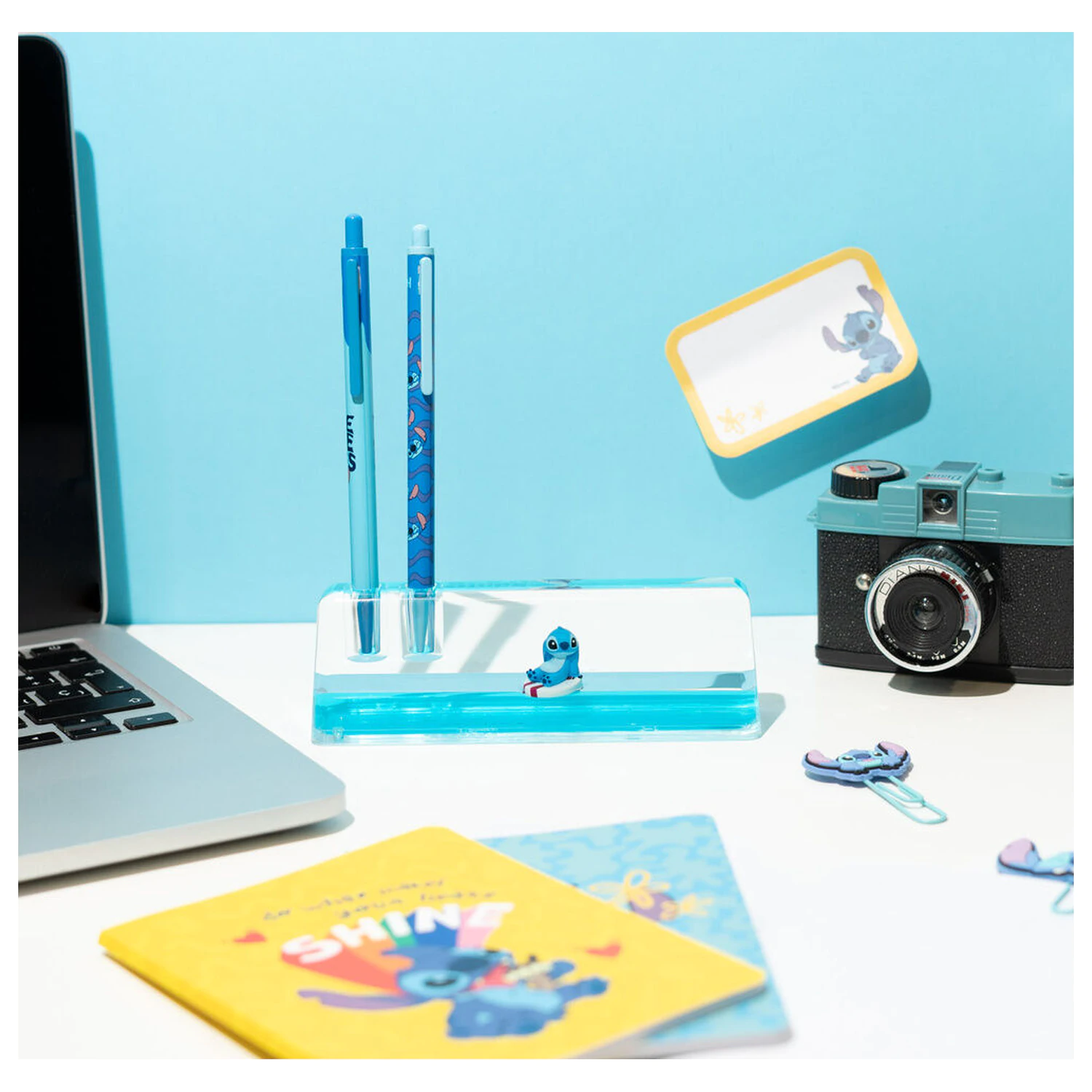 Disney Stitch set olovaka, kemijske olovke i akrilnog stalka fotografija proizvoda