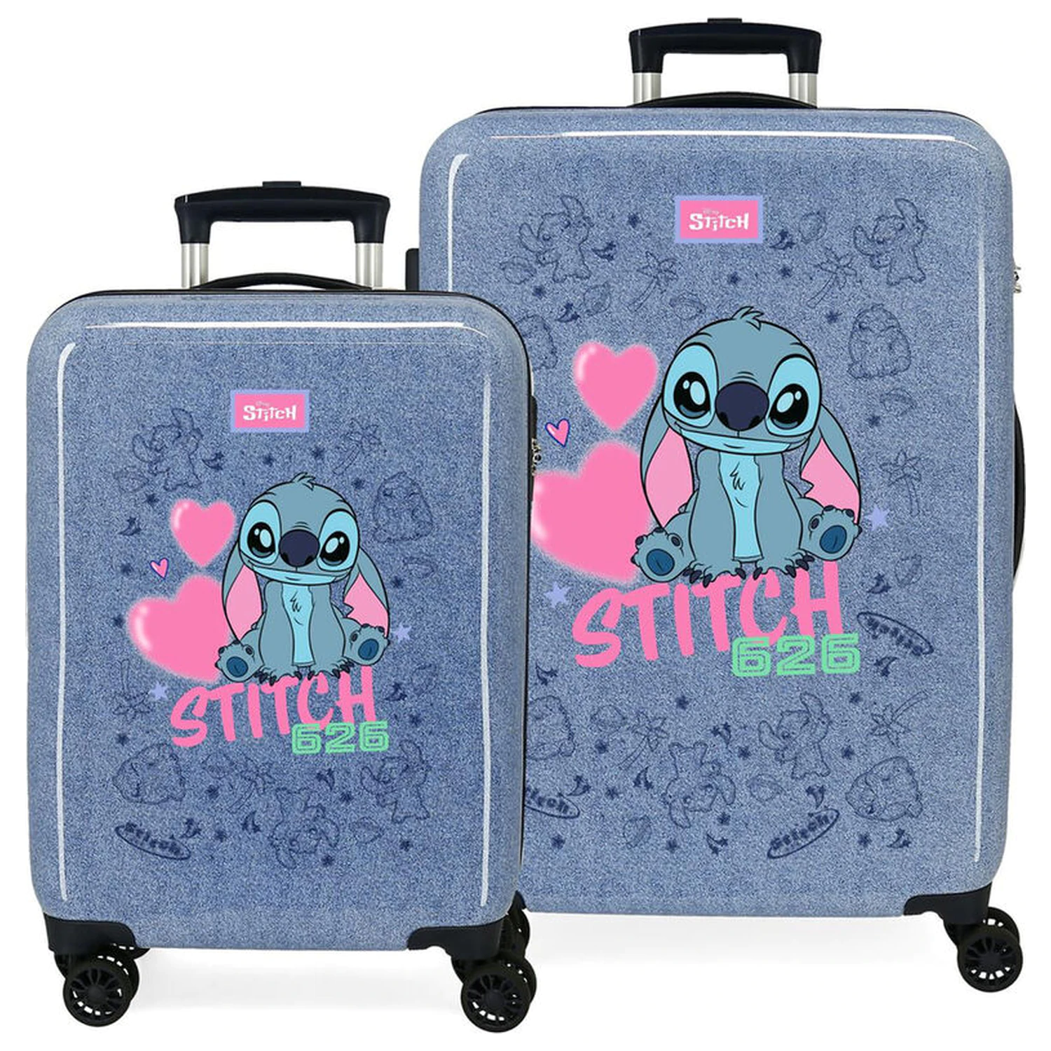 Disney Stitch Hearts ABS 2-dijelni set putnih kofera 55/65cm fotografija proizvoda