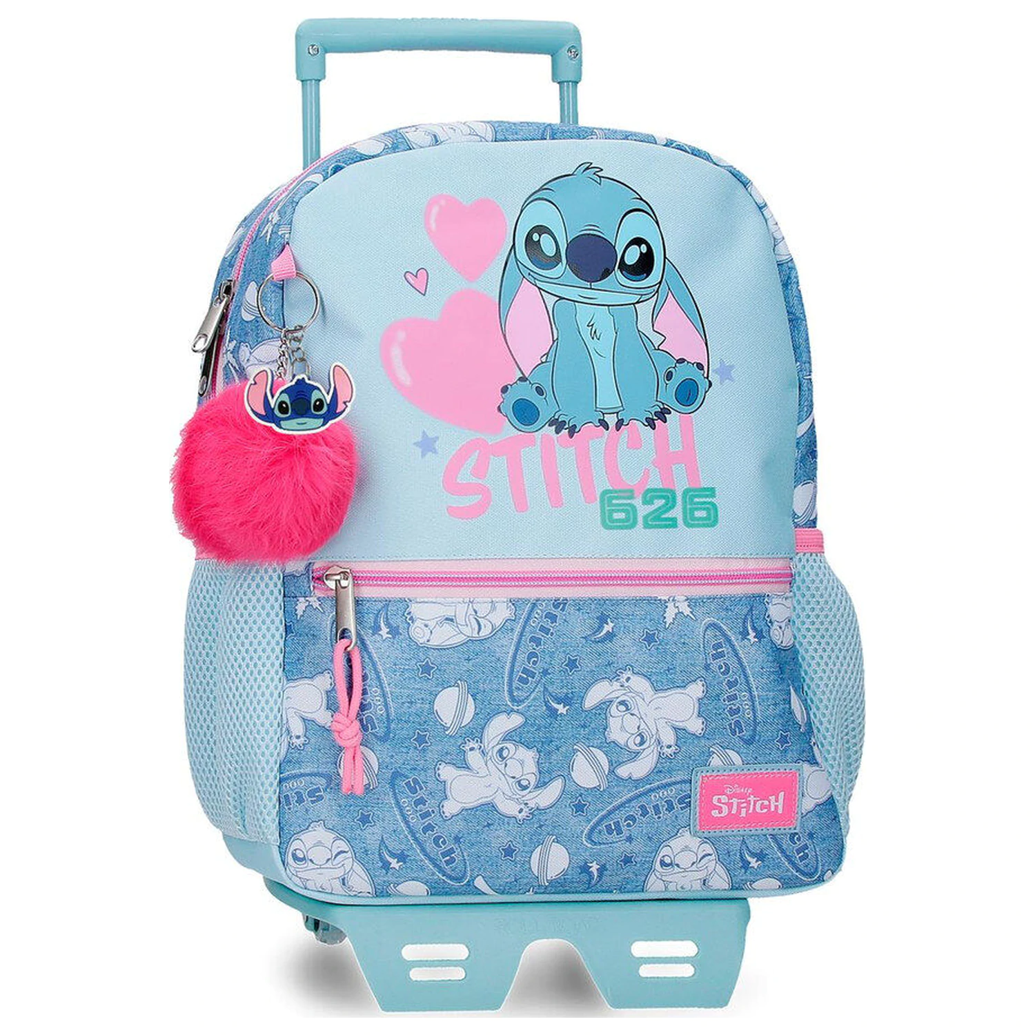 Disney Stitch Hearts torba na kotačiće 33 cm fotografija proizvoda