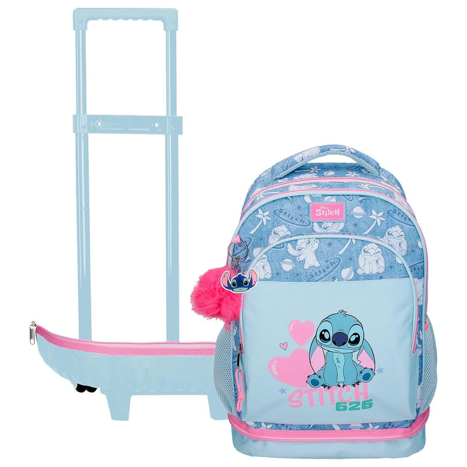 Disney Stitch Hearts rastezljiva kompaktna kolica 43cm fotografija proizvoda