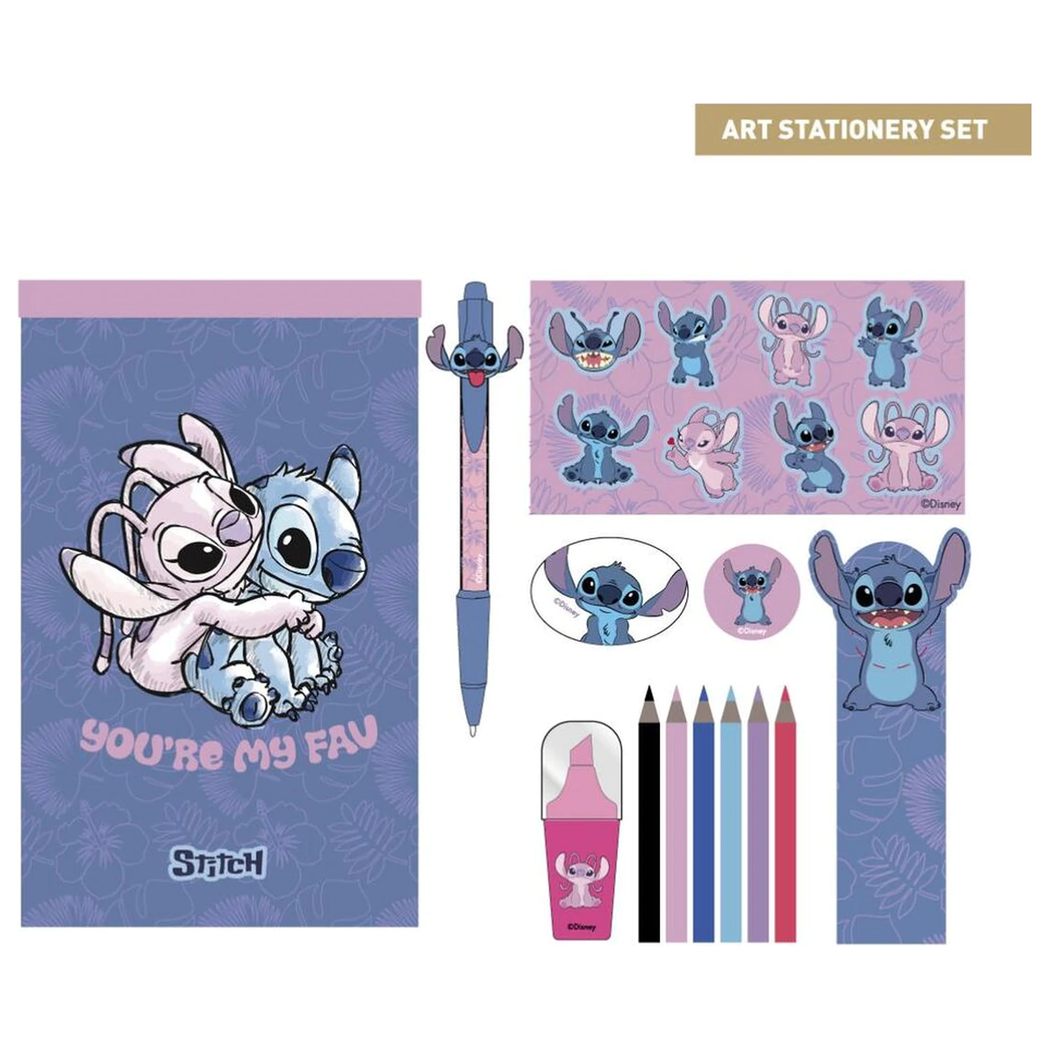 Disney Stitch set uredskog materijala fotografija proizvoda