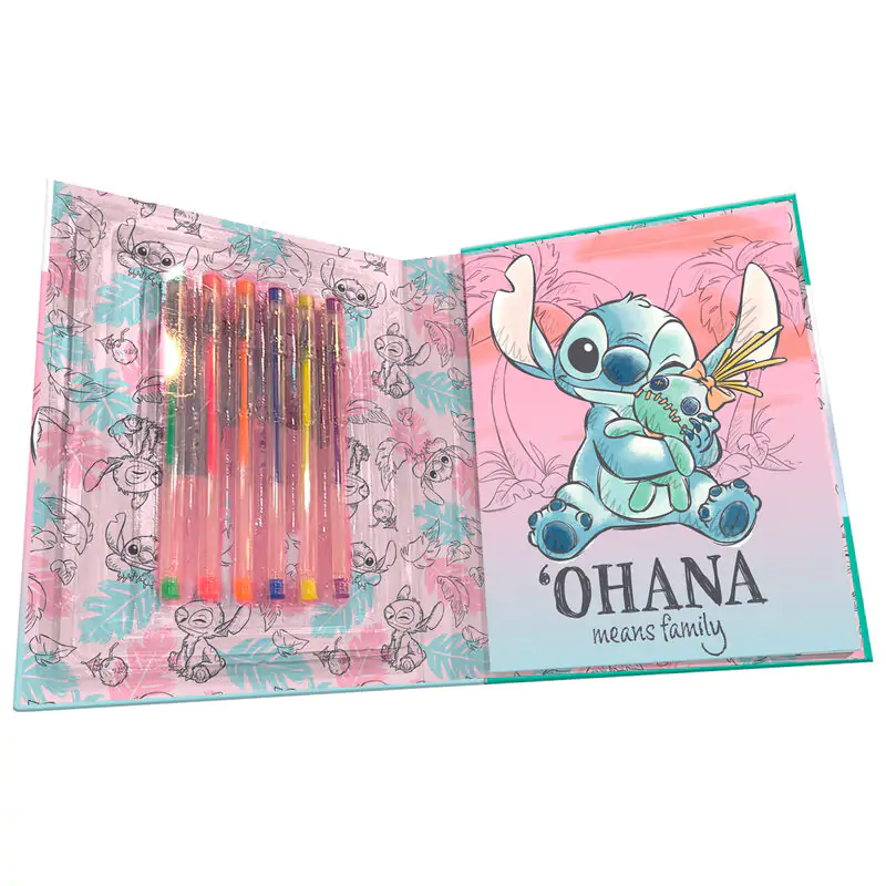 Disney Stitch bilježnica + set od 6 gel olovaka fotografija proizvoda