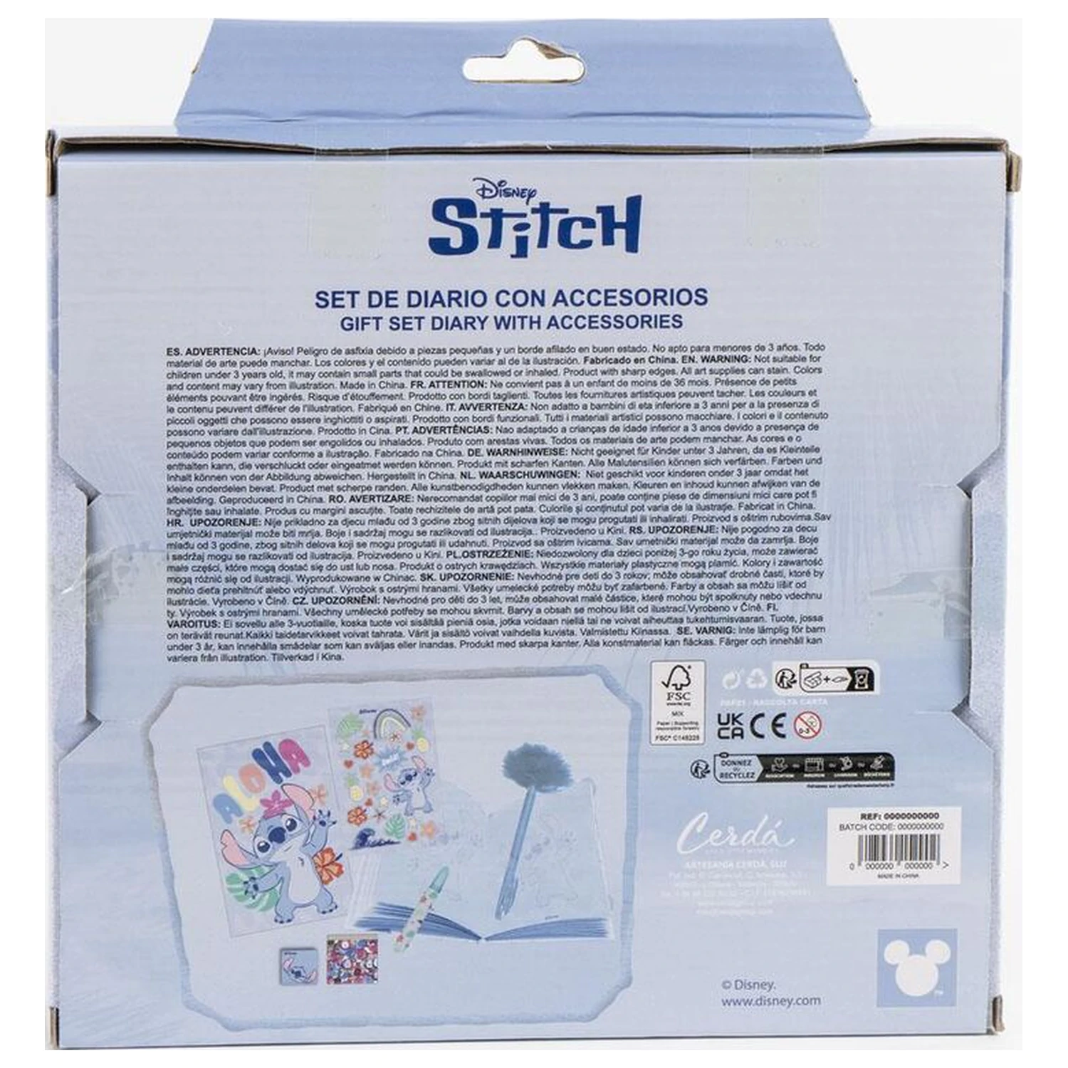 Disney Stitch Set Dnevnika fotografija proizvoda
