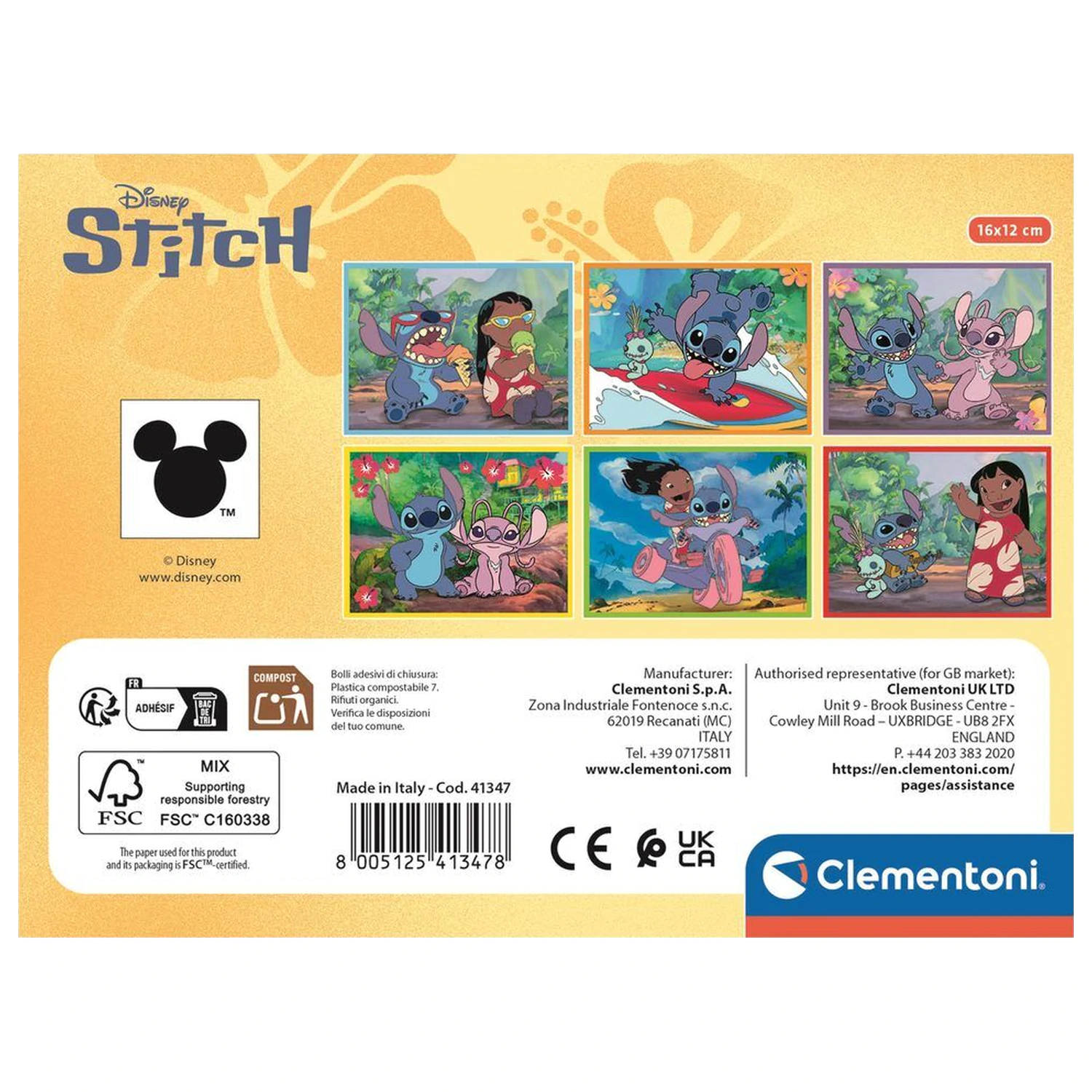 Disney Stitch kocke puzzle 12 komada fotografija proizvoda