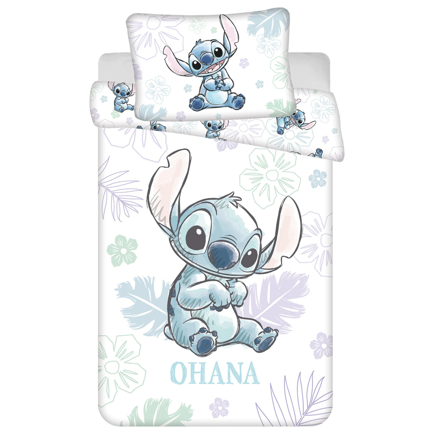 Disney Stitch Ohana bijela dječja navlaka za poplun fotografija proizvoda