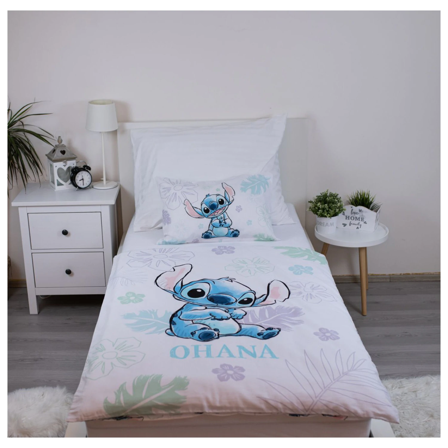 Disney Stitch Ohana bijela dječja navlaka za poplun fotografija proizvoda