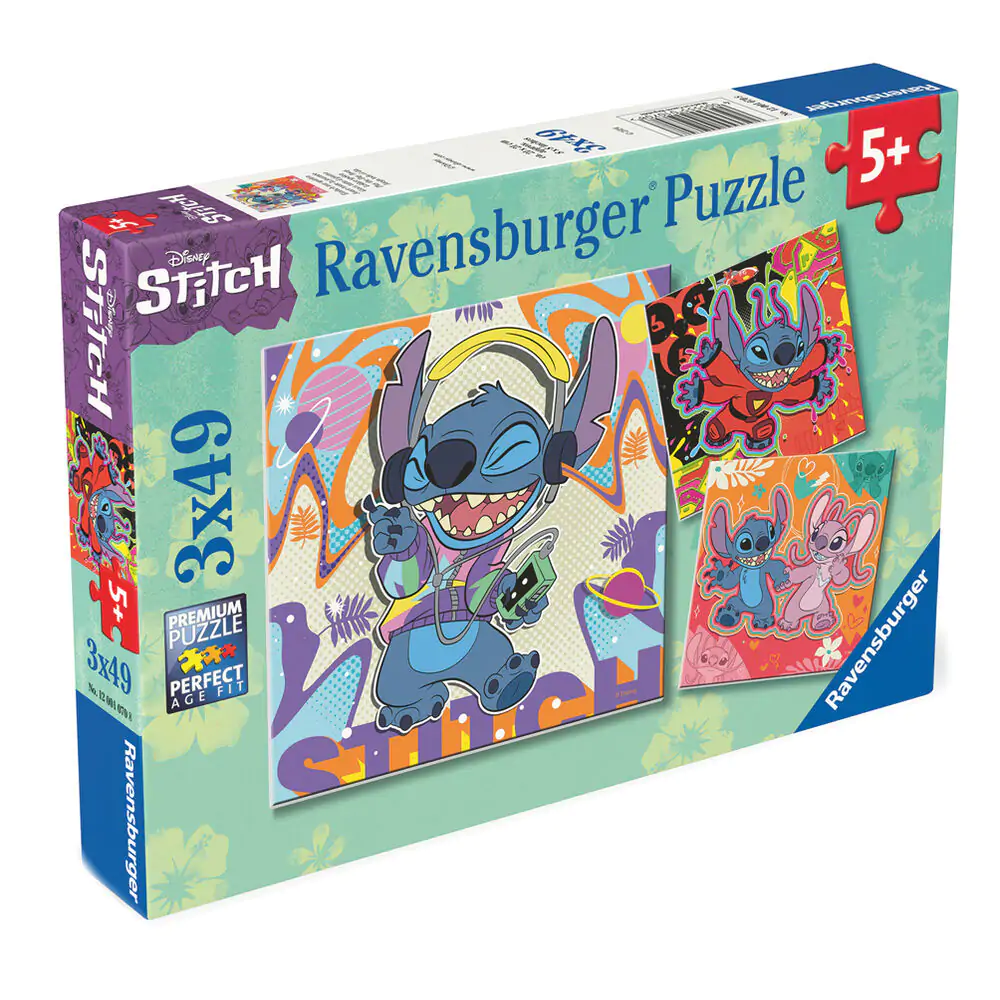 Disney Stitch puzzle 3 x 39 komada fotografija proizvoda