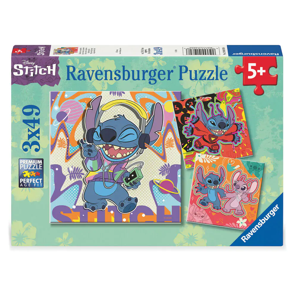Disney Stitch puzzle 3 x 39 komada fotografija proizvoda
