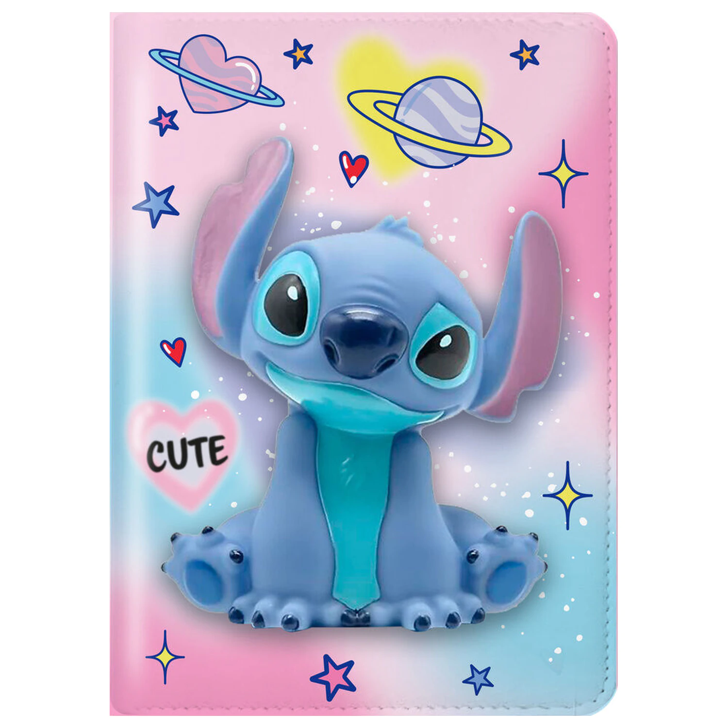 Disney Stitch Squishy bilježnica + kemijska olovka s pomponom fotografija proizvoda