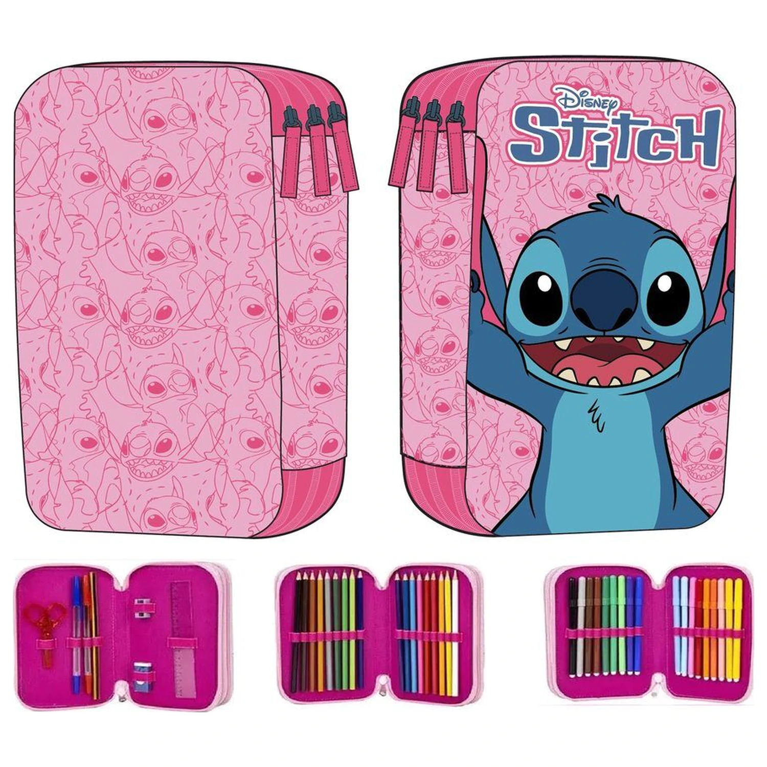 Disney Stitch trostruka pernica fotografija proizvoda