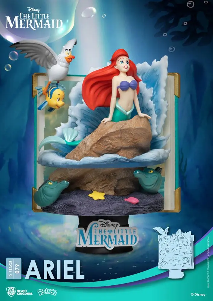 Disney Story Book Series D-Stage PVC diorama Ariel 15 cm fotografija proizvoda