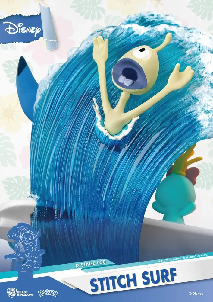 Disney Summer Series D-Stage PVC Diorama Stitch Surf 15 cm fotografija proizvoda