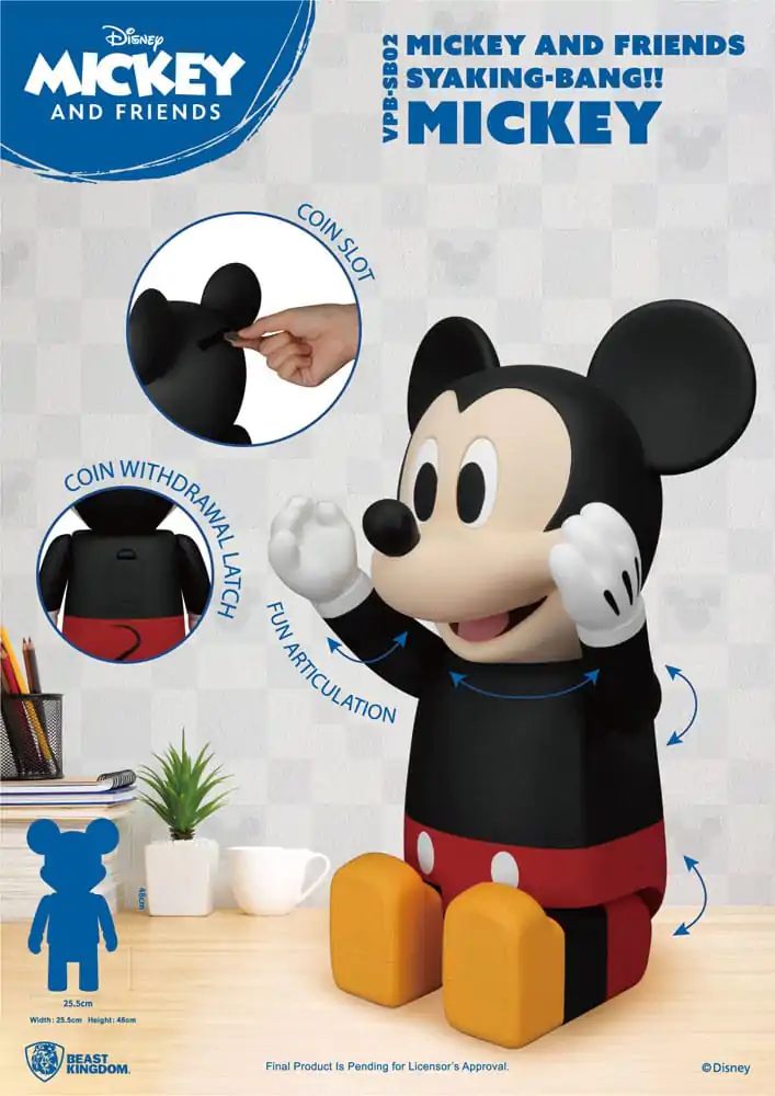 Disney Syaing Bang Vinilna kasica Mickey and Friends Mickey 48 cm fotografija proizvoda