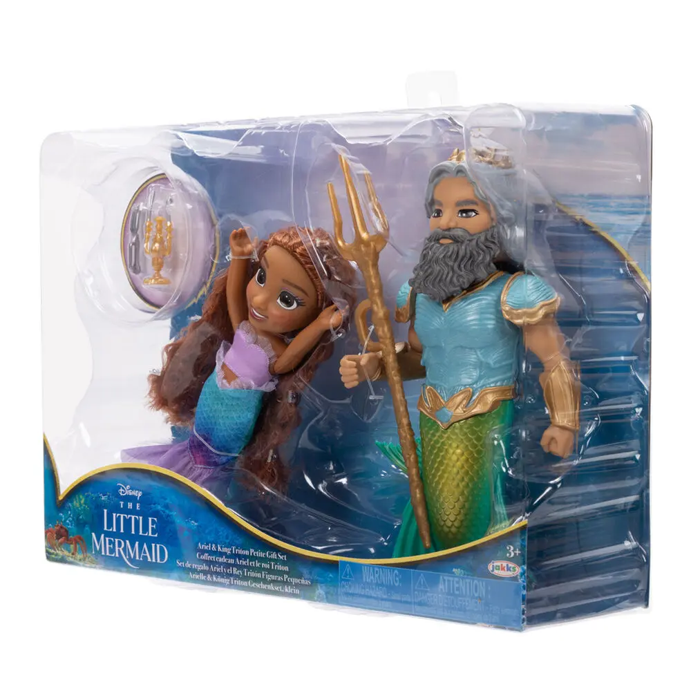 Disney Mala sirena Ariel + Triton lutka 15 cm fotografija proizvoda