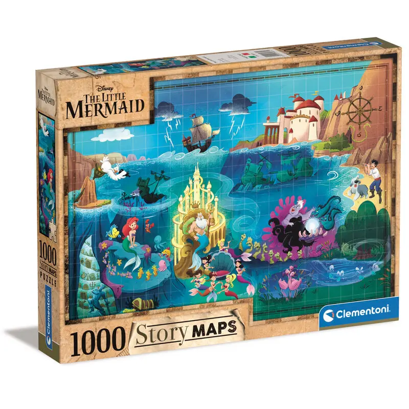 Disney Story Maps Slagalica The Little Mermaid (1000 komada) fotografija proizvoda