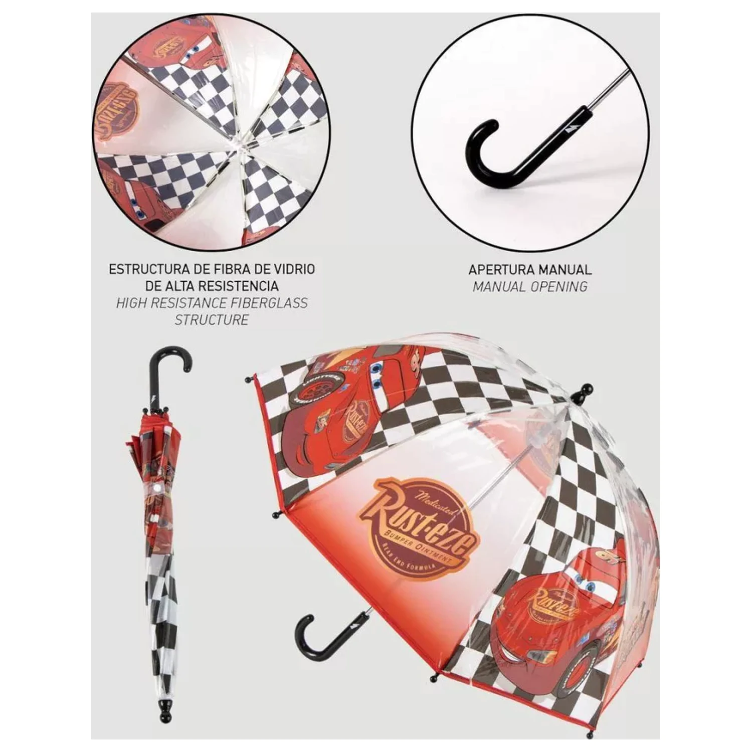 Disney Cars Flag Kids Prozirni Kišobran fotografija proizvoda