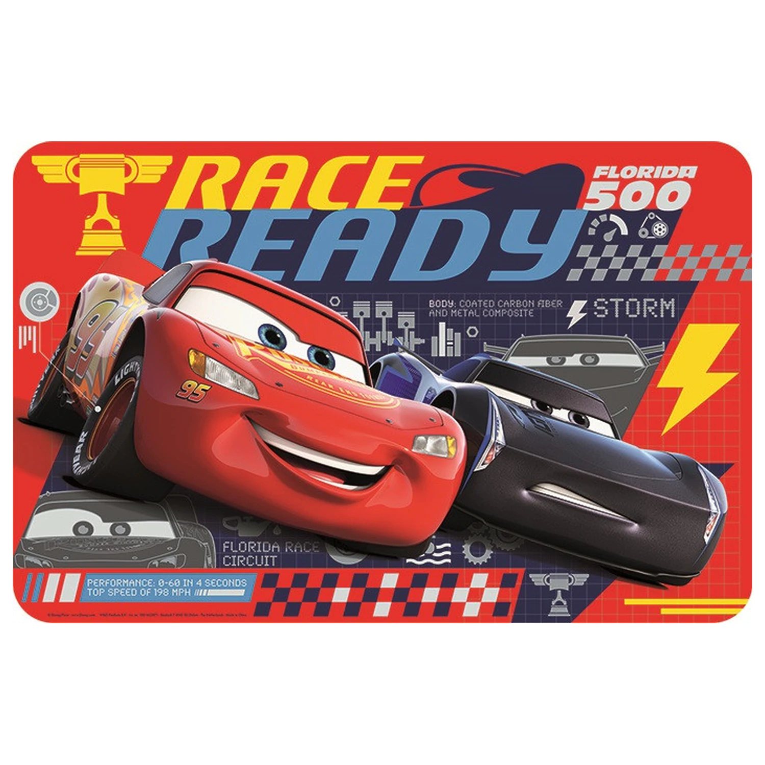 Disney Cars Race Podmetač za stol 43x28 cm fotografija proizvoda