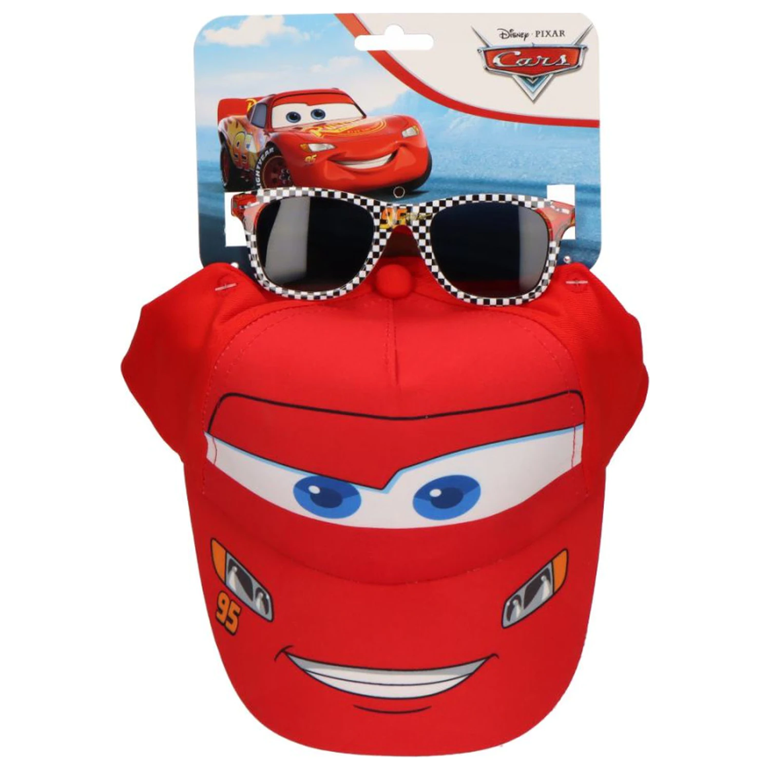 Disney Cars Red Smile set sunčanih naočala i bejzbolske kape fotografija proizvoda