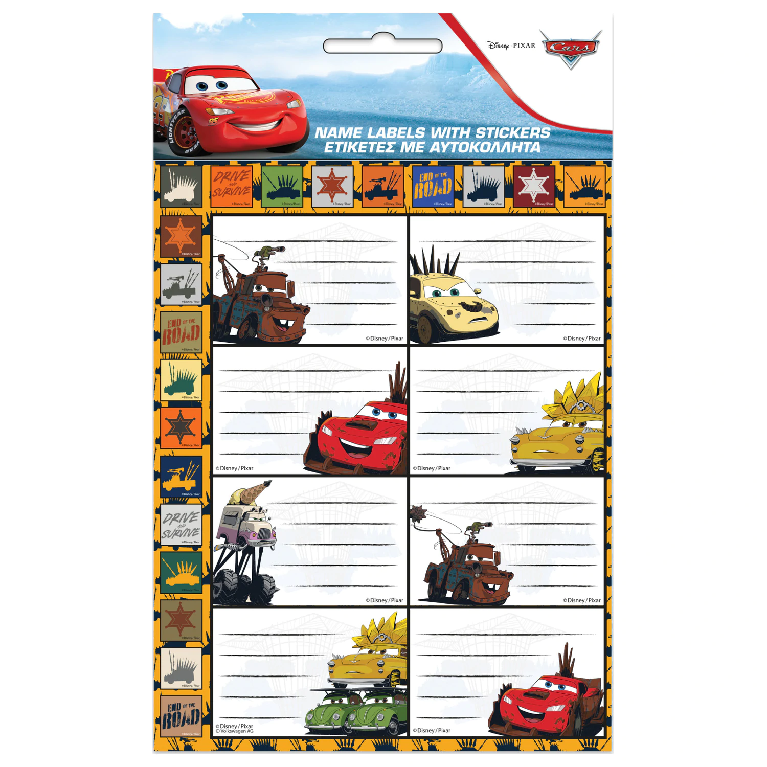 Disney Cars Road bilježnica naljepnica sa stikerom, 16 komada fotografija proizvoda