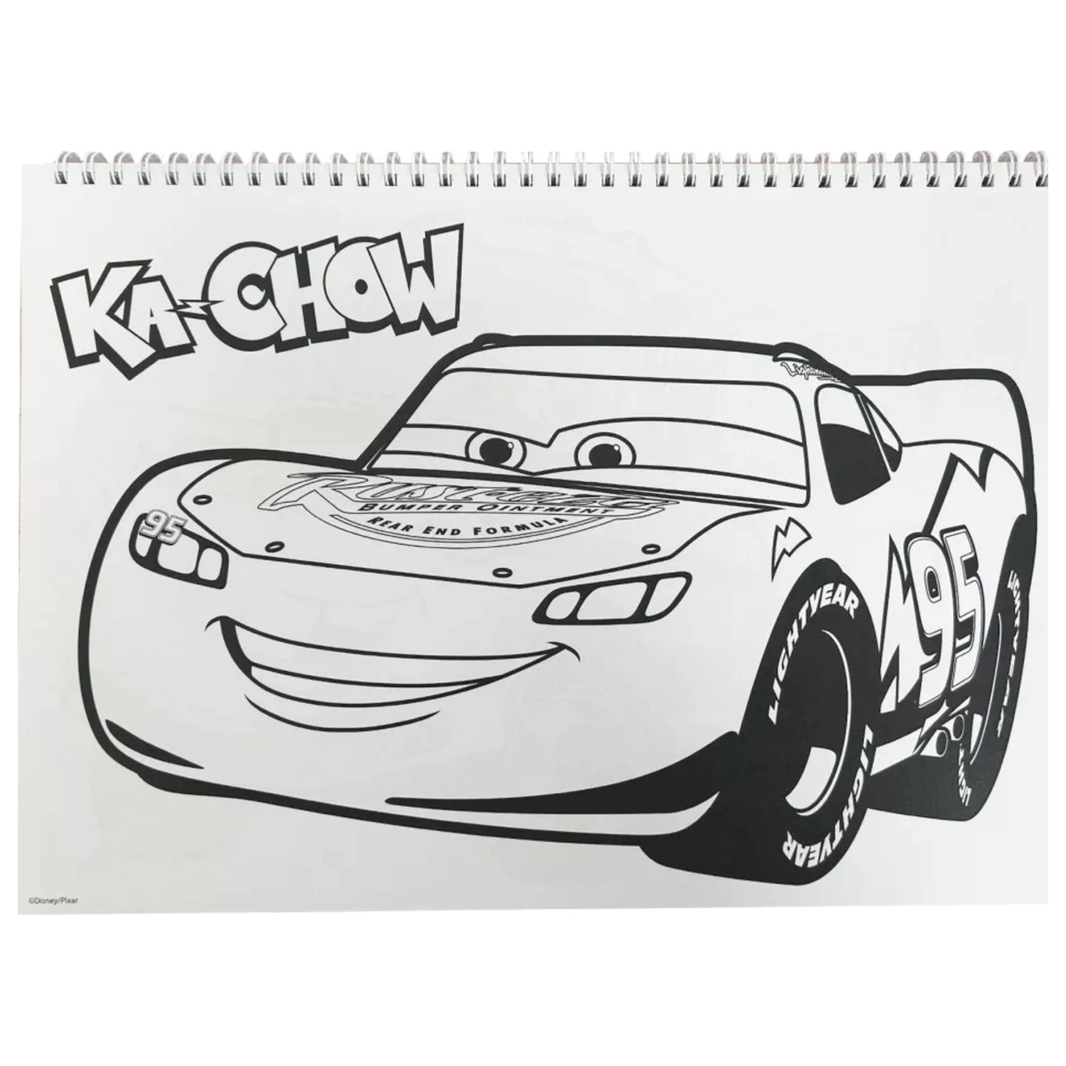 Disney Cars Roaring A/4 Spiralna bilježnica za skiciranje sa 40 listova i naljepnicama fotografija proizvoda