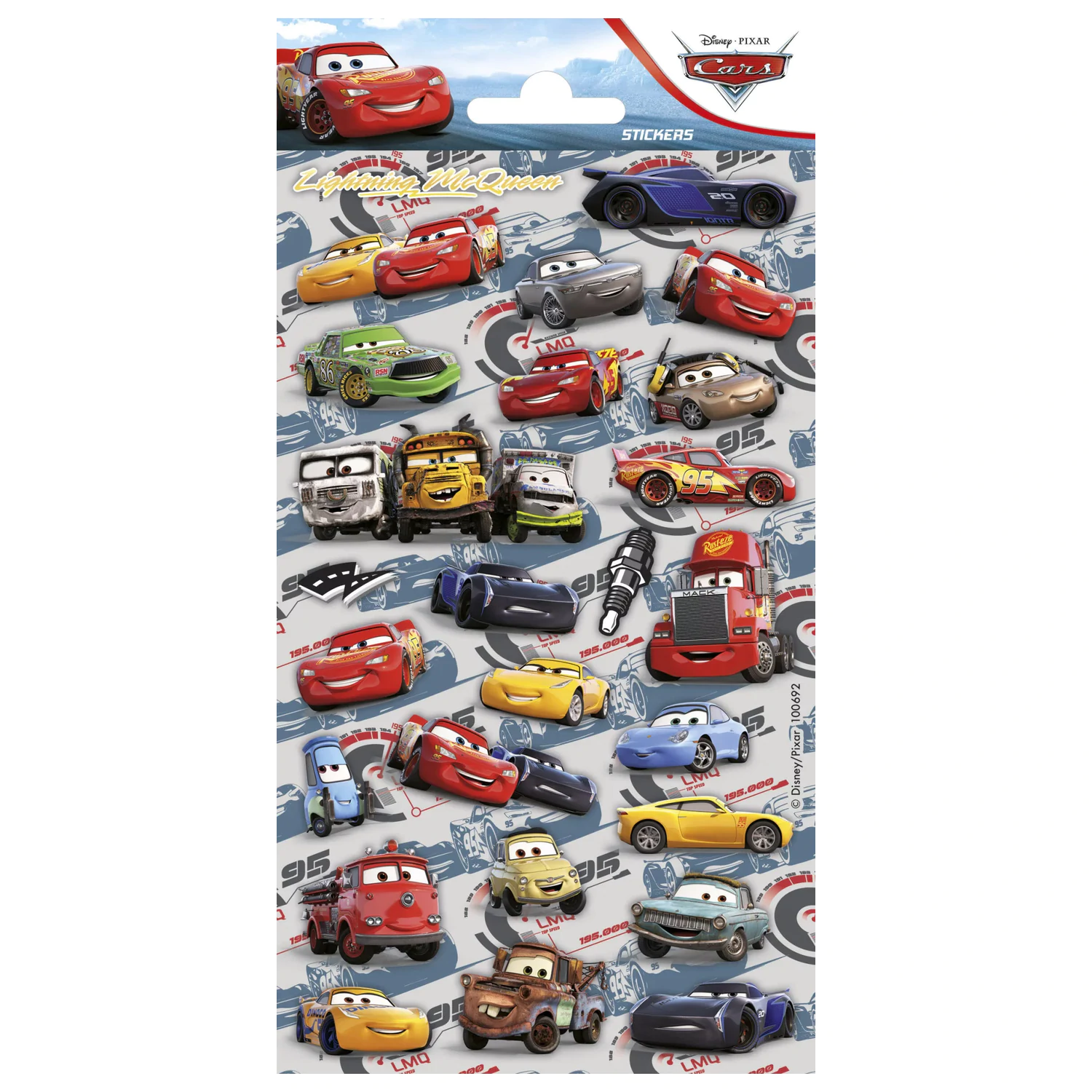 Disney Cars Team Glitter Naljepnica fotografija proizvoda