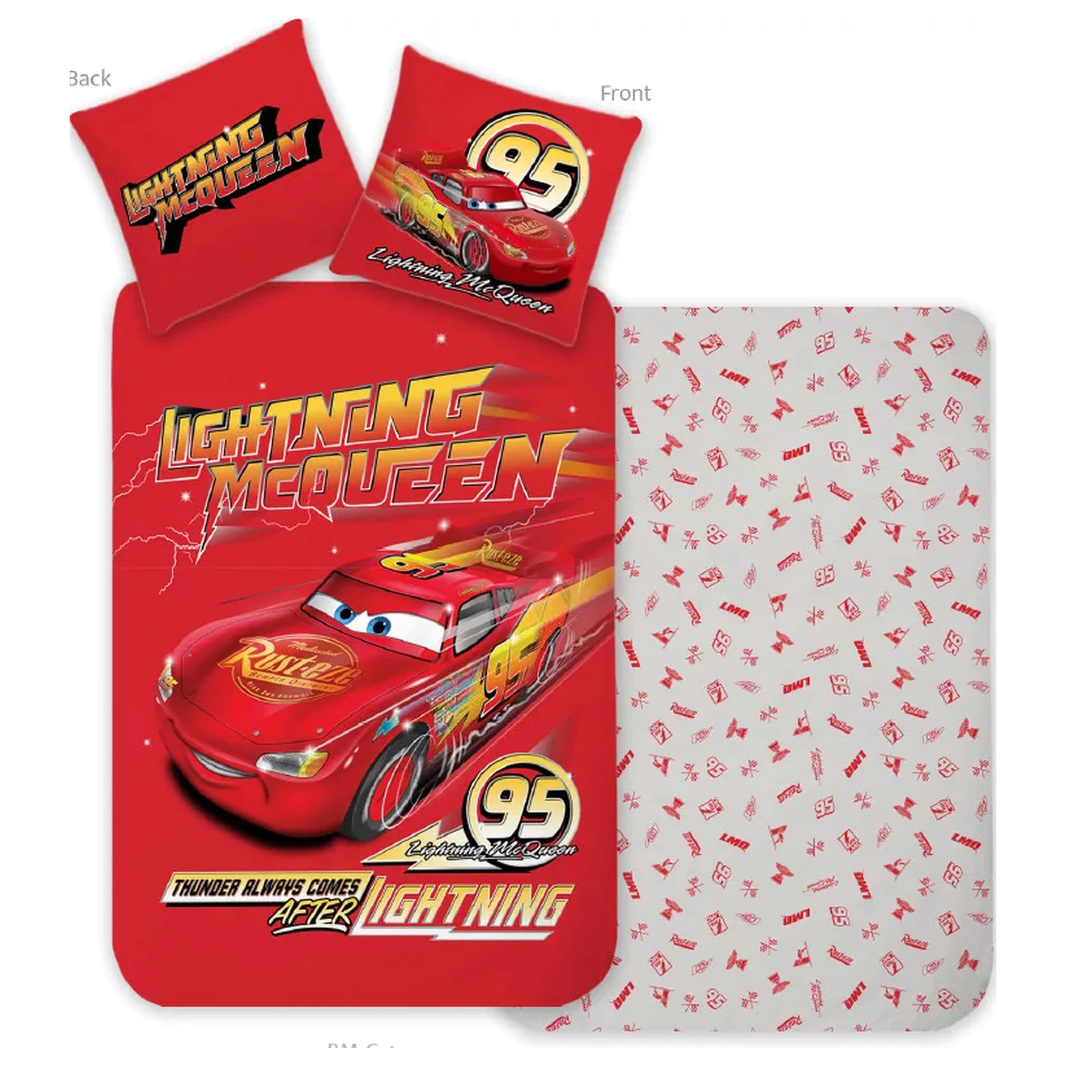 Disney Cars Thunder navlaka za dječju poplun za krevetić fotografija proizvoda