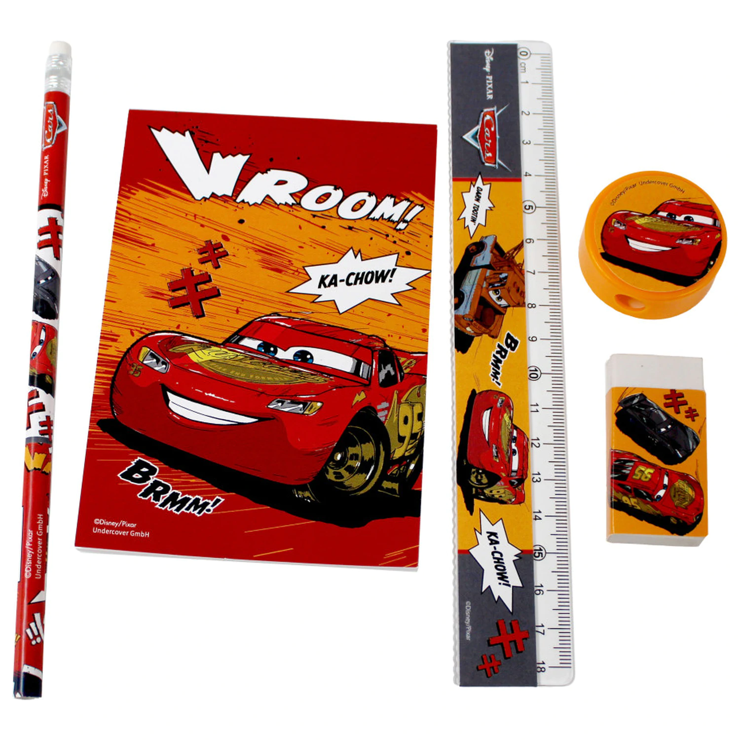 Disney Cars Vroom Set pribora za pisanje 5 komada fotografija proizvoda