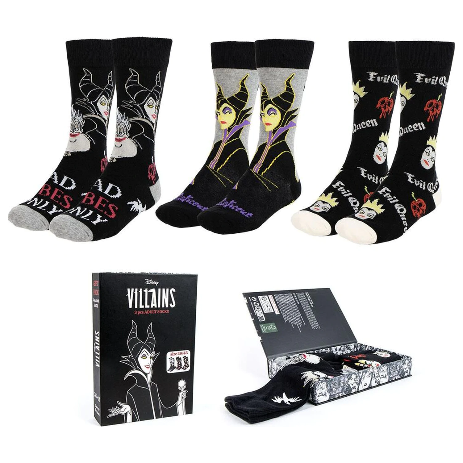 Disney Villains Čarape 3-Pack 36-43 fotografija proizvoda