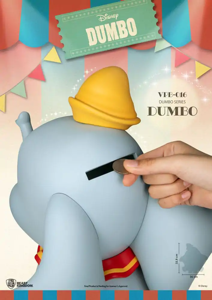 Disney Piggy Vinilna kasica funkcionalni Dumbo 34 cm fotografija proizvoda