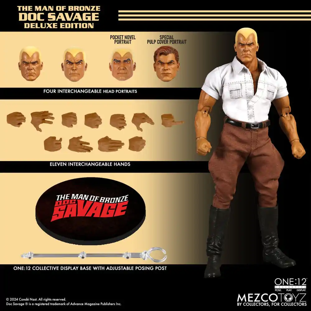 Akcijska figura Doc Savage 1/12 Doc Savage Deluxe izdanje 18 cm fotografija proizvoda