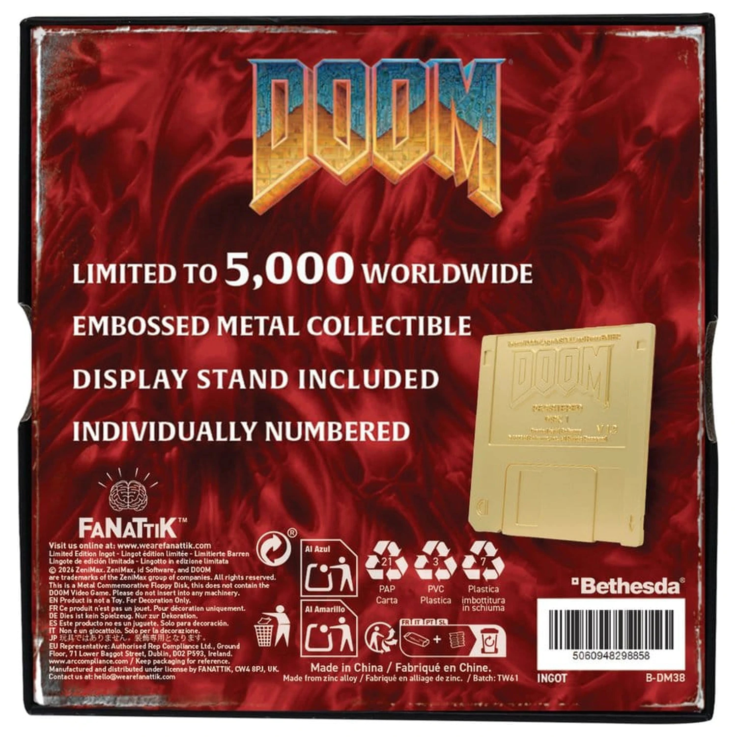Doom Replika Zlatna Floppy Disk Ograničeno izdanje fotografija proizvoda