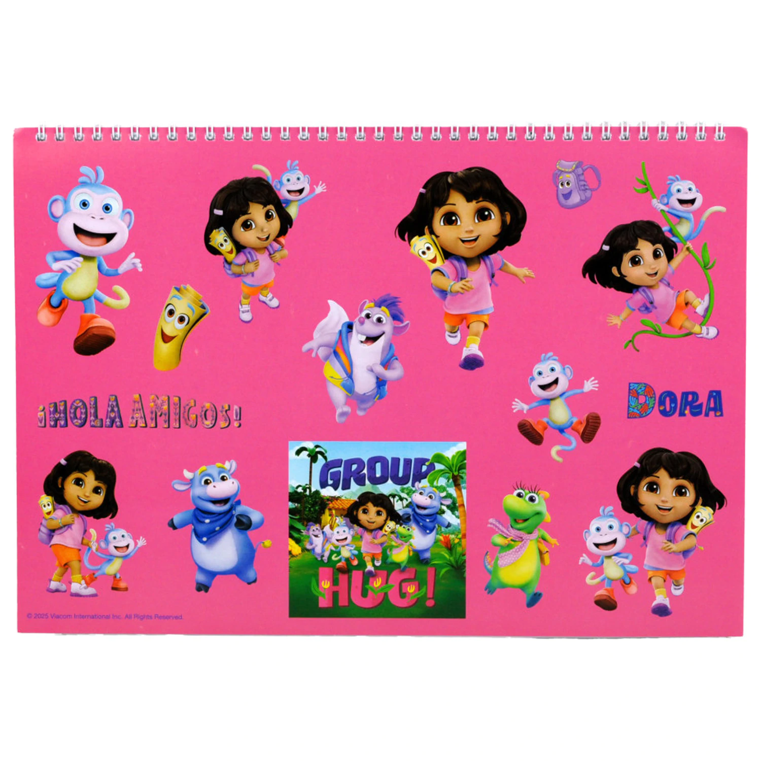 Dora the Explorer Jungle A/4 spiralni blok za crtanje sa 40 naljepnica fotografija proizvoda