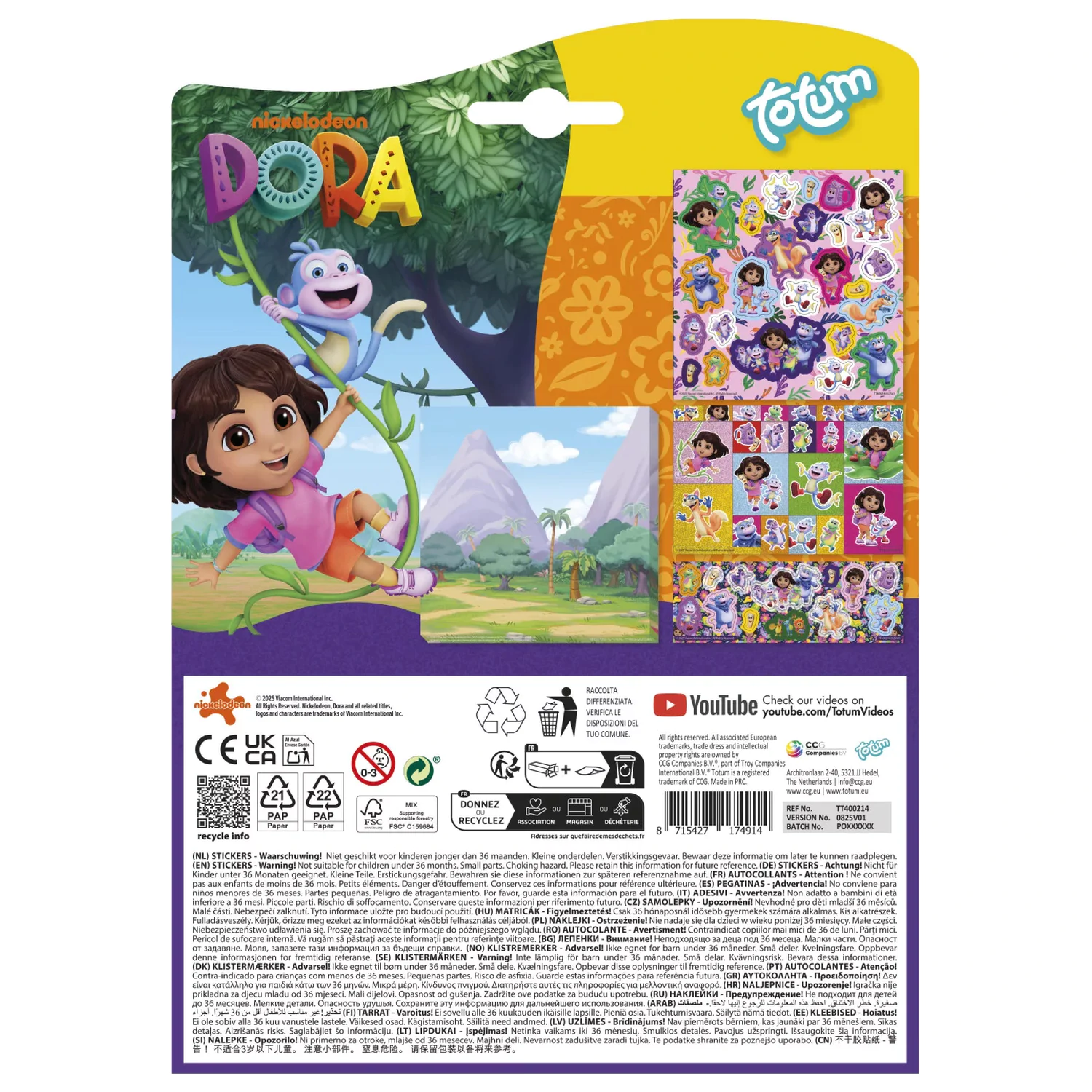 Dora the Explorer set naljepnica Džungla fotografija proizvoda