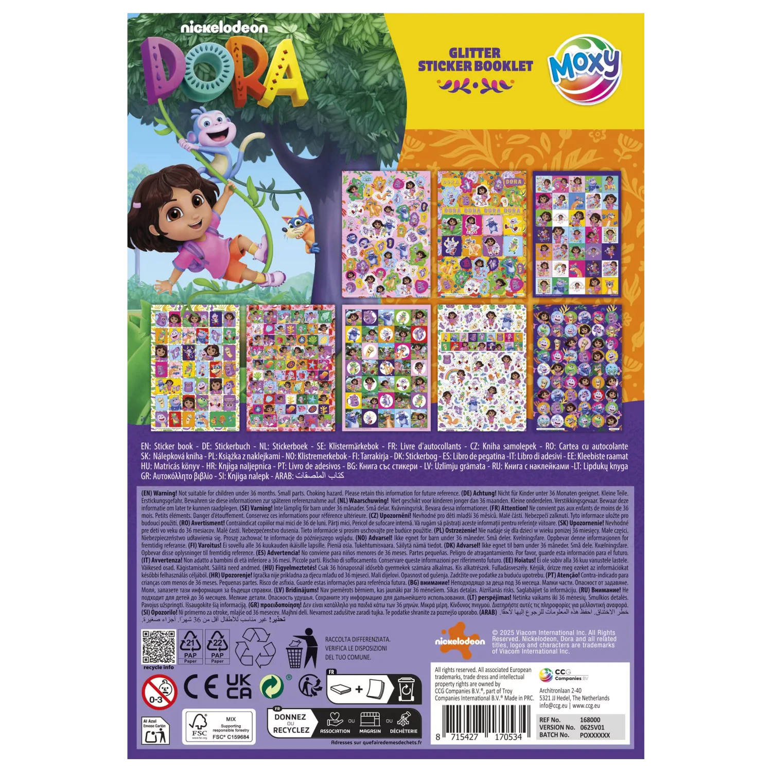 Dora the Explorer Slatko pakiranje naljepnica 8 listova fotografija proizvoda