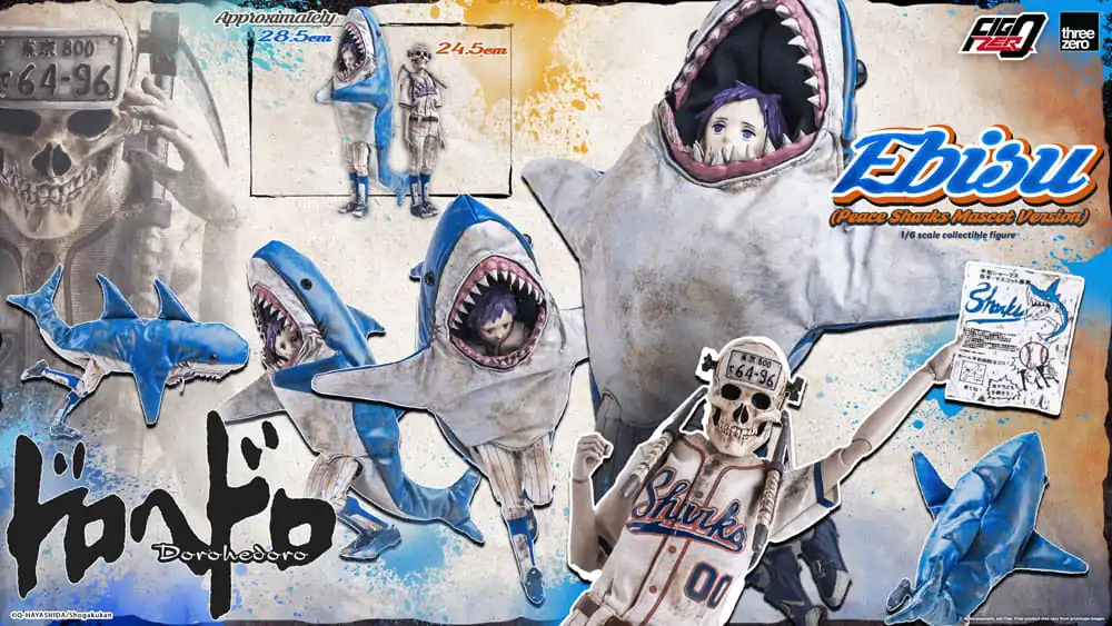 Dorohedoro FigZero akcijska figura 1/6 Ebisu Peace Sharks maskota verzija 24 cm fotografija proizvoda