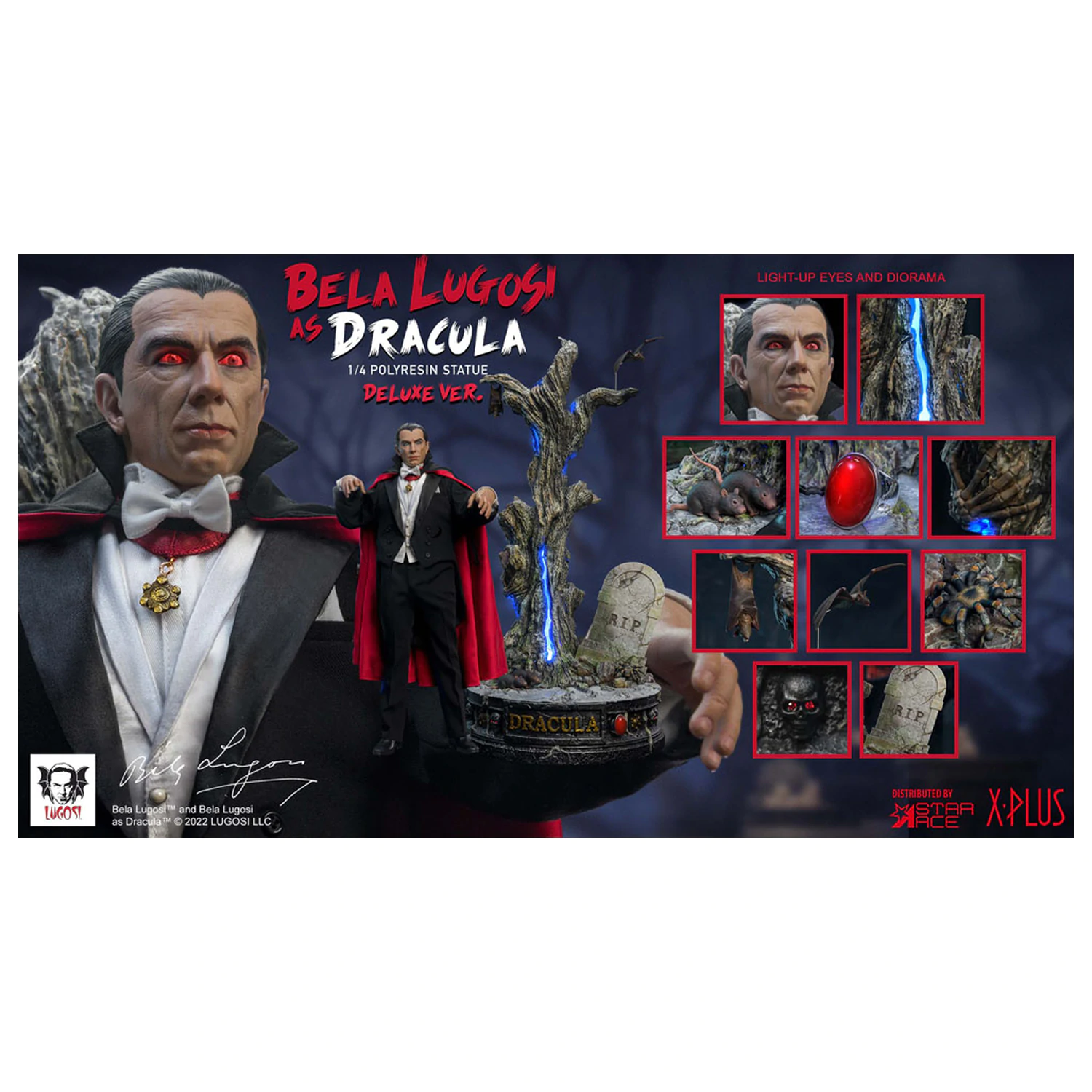 Dracula (1931) Superb Scale Statua 1/4 Bela Lugosi as Dracula Deluxe Verzija 60 cm fotografija proizvoda