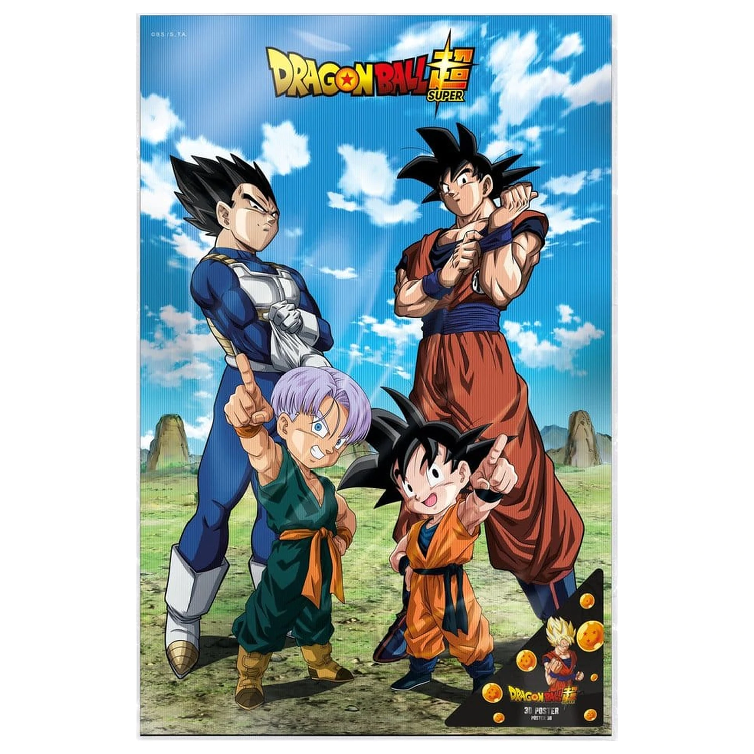 Dragon Ball Super 3D Poster Battle of Gods Goku Vegeta Family 38 x 58 cm fotografija proizvoda