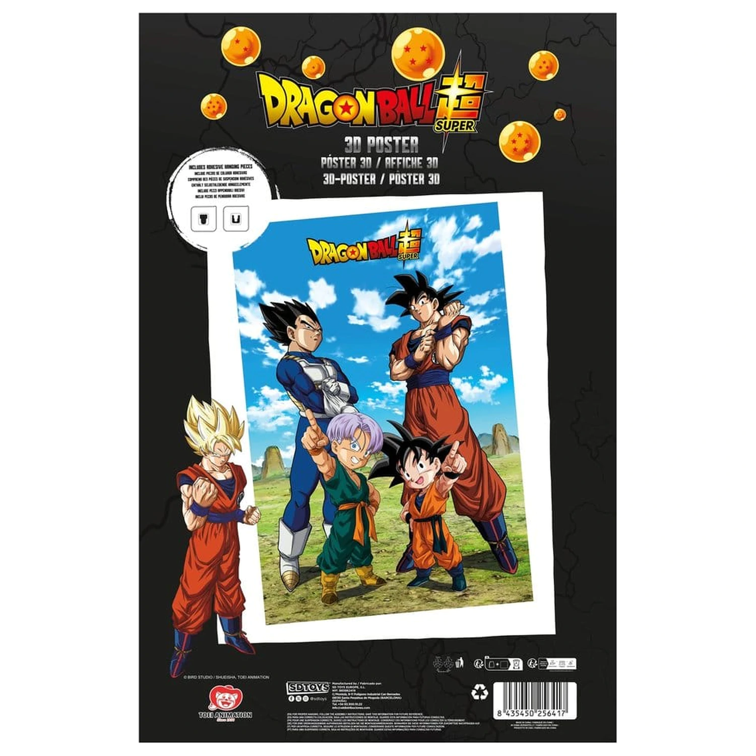 Dragon Ball Super 3D Poster Battle of Gods Goku Vegeta Family 38 x 58 cm fotografija proizvoda